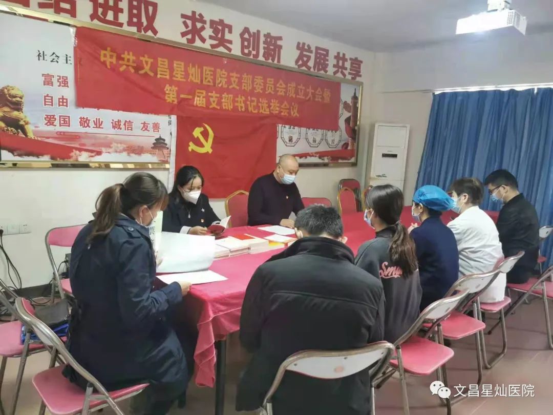 热烈祝贺文昌星灿医院党支部正式成立！